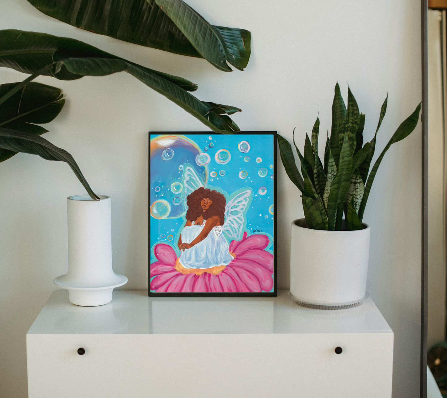 Fairy Dreams - Black Fae Wall Art