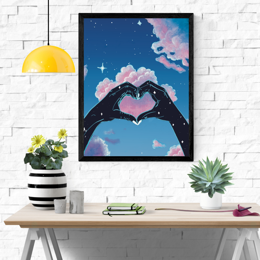 dreamy clouds wall art