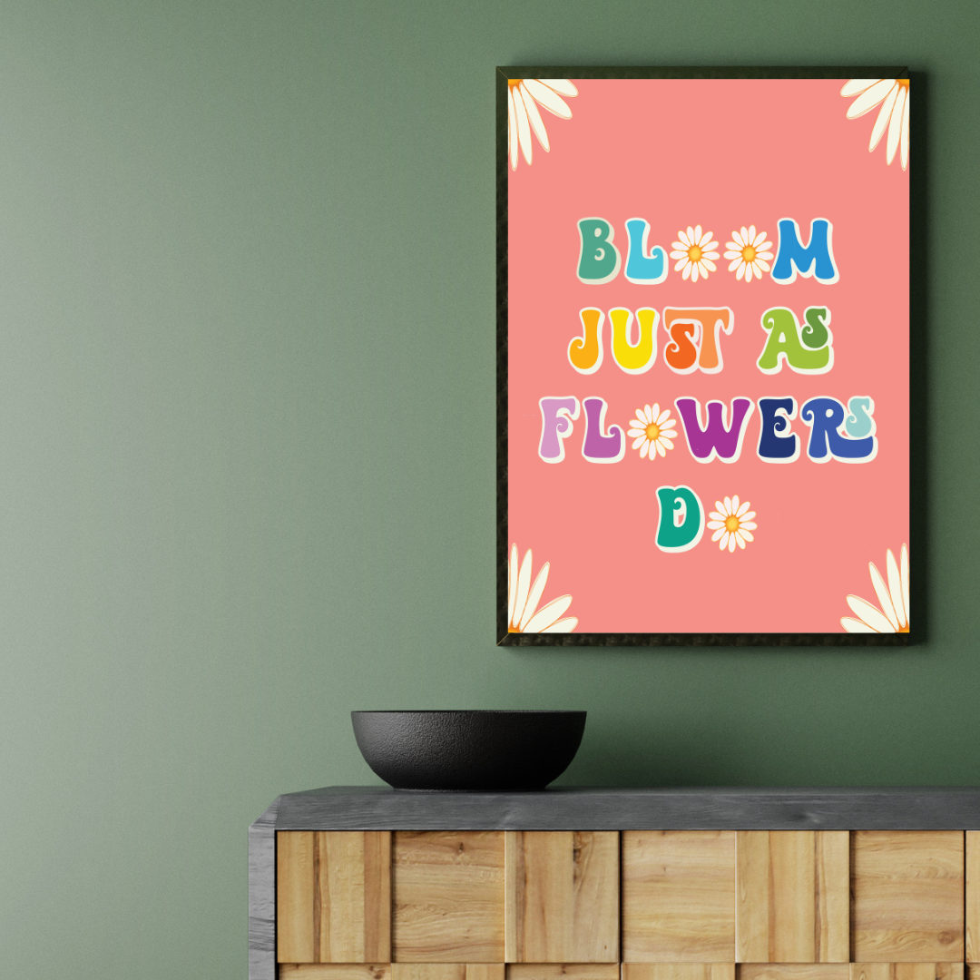 Bloom text poster