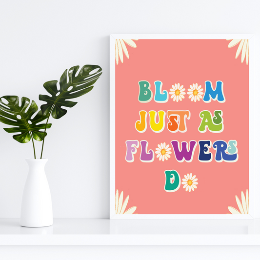 Bloom text poster