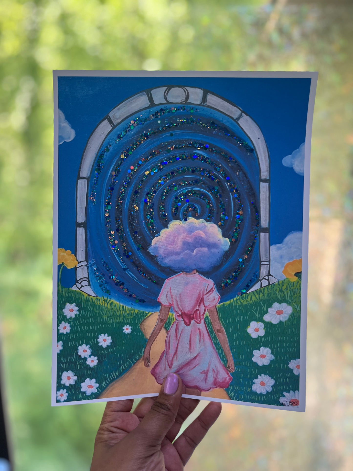 The Wanderer - whimsical Black Girl Art print