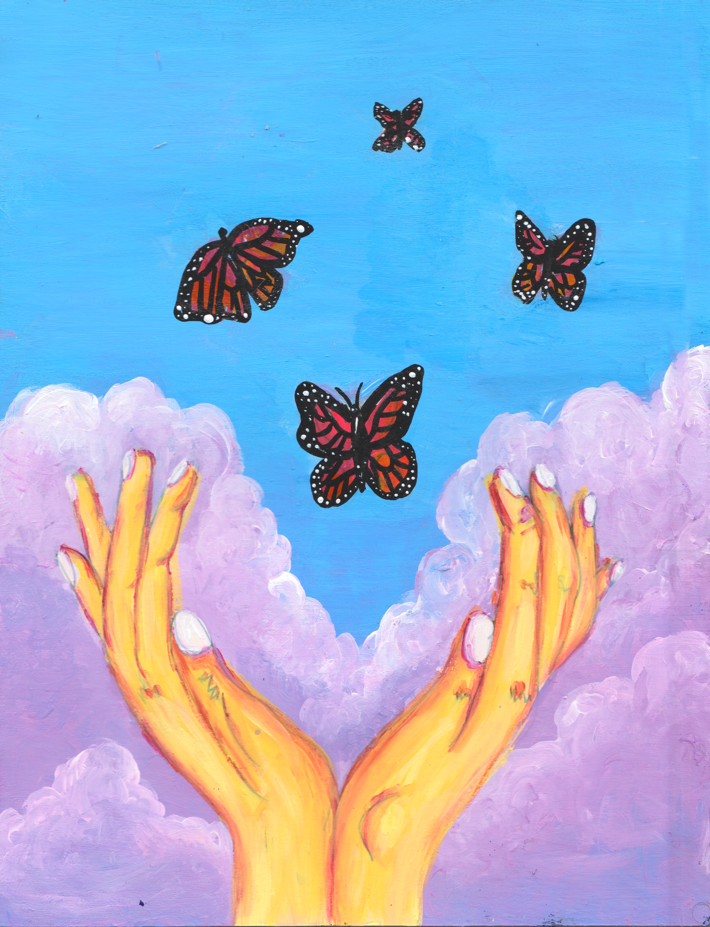 Releasing - butterfly art print