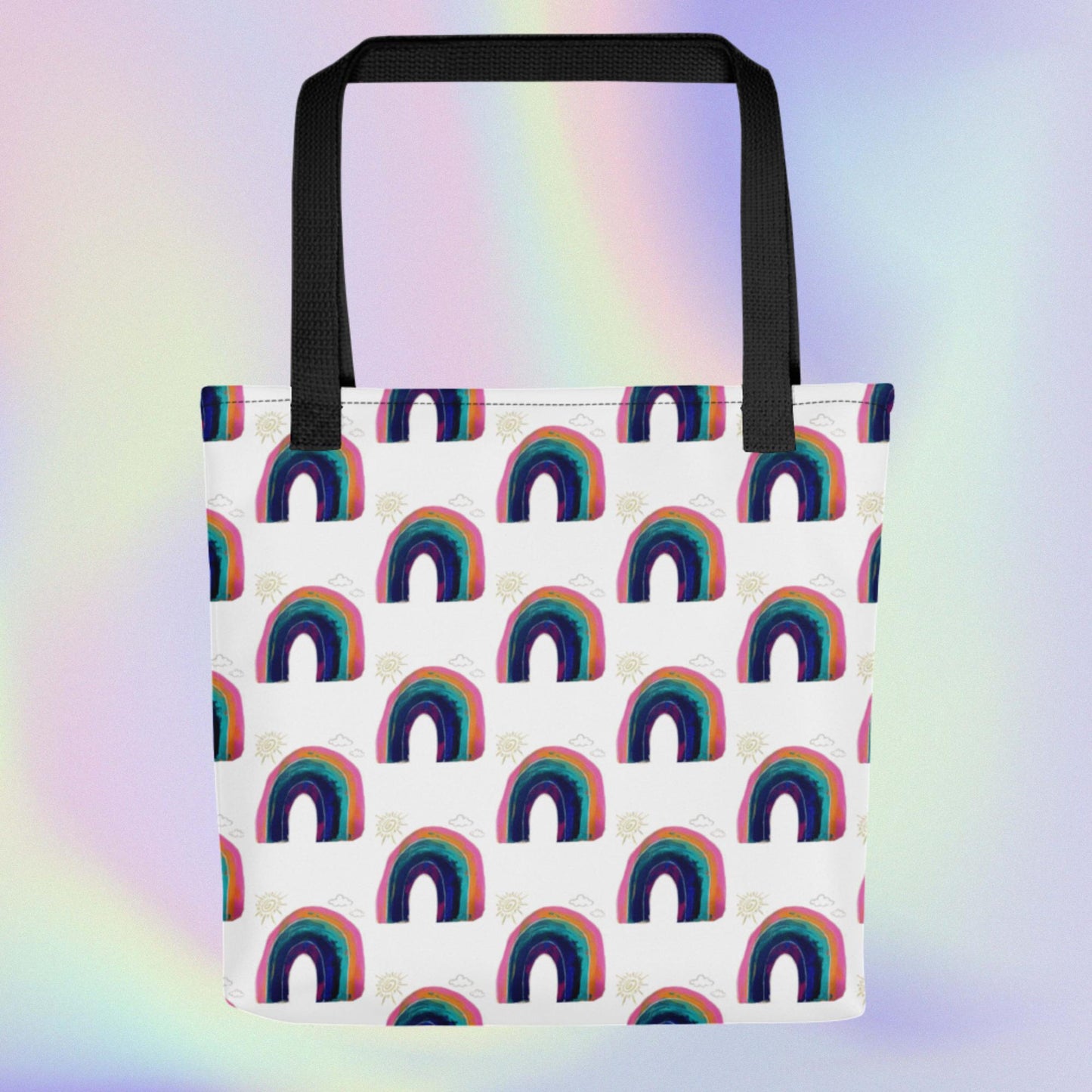 Rainbows & sunshine tote bag