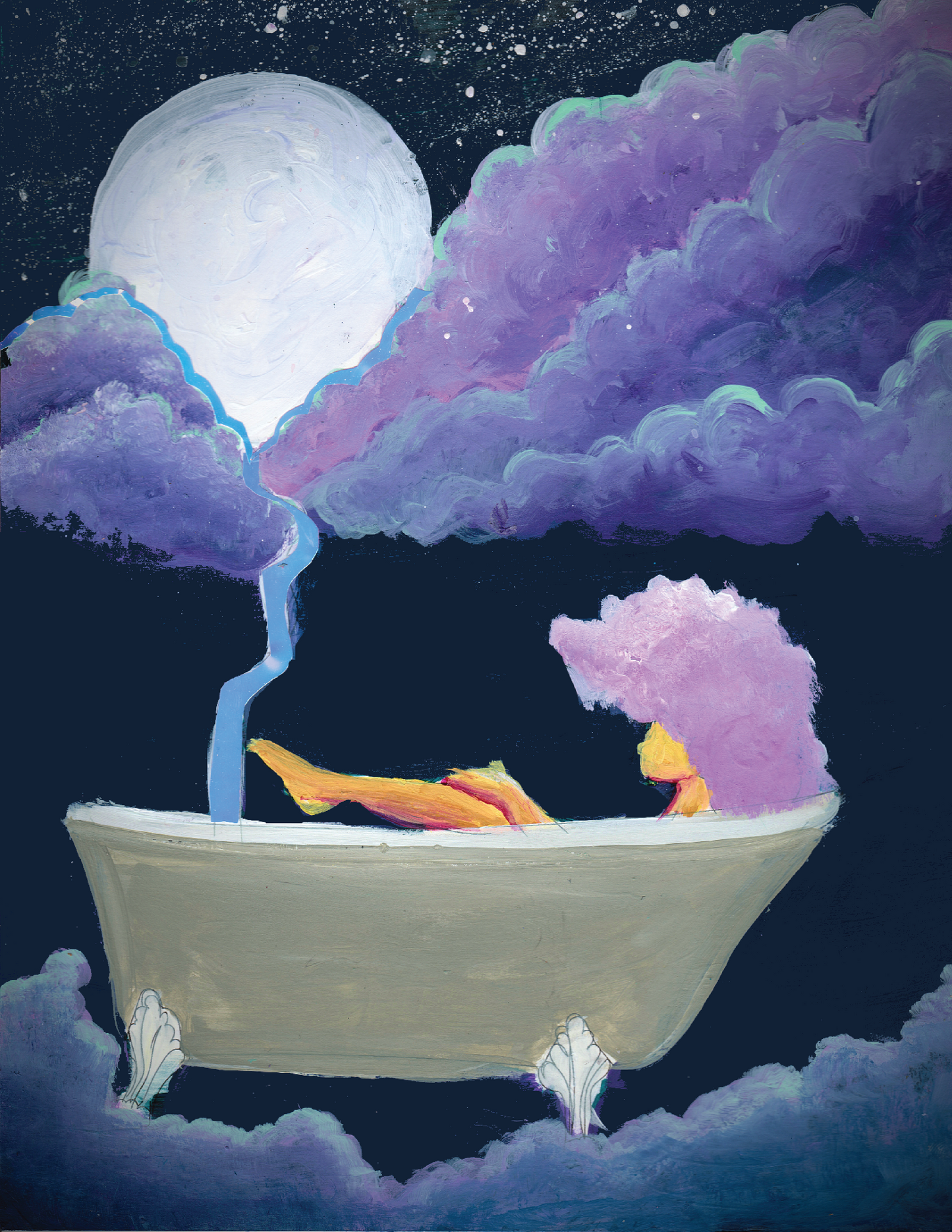 Moonbath - spiritual bath art print