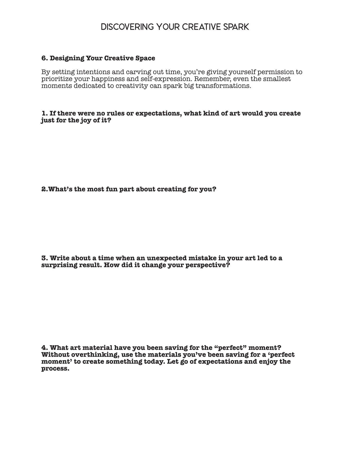 Recharging Your Creative Spark – Journal Prompts (Digital)