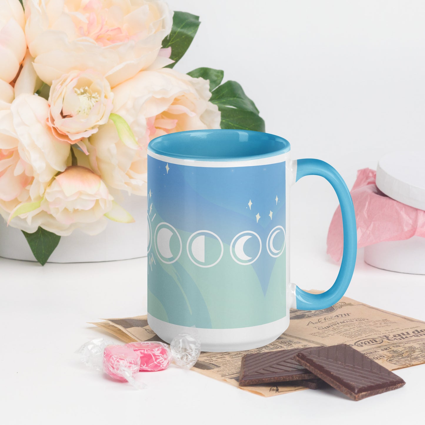 Celestial Moon Phases Ceramic Mug