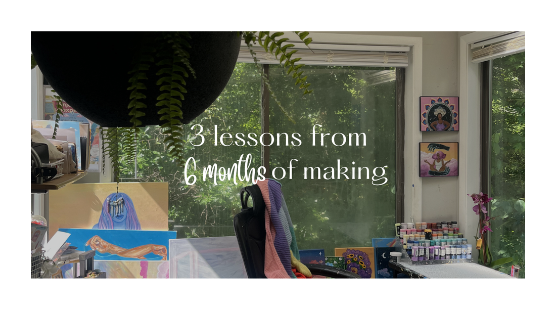 a photo of a sunroom home studio for Bri simpson art blog