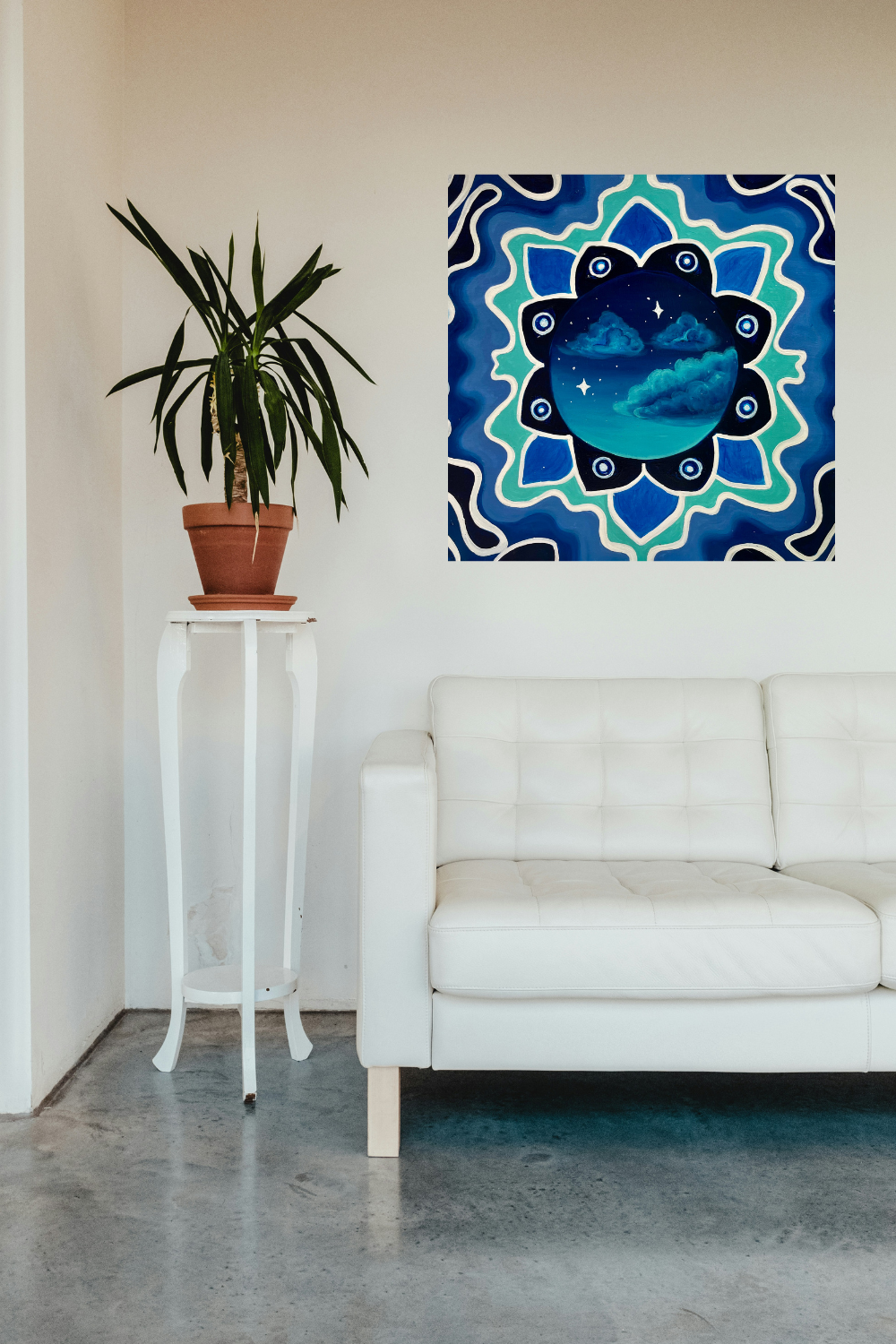 Peace - Mandala cloudscape art print