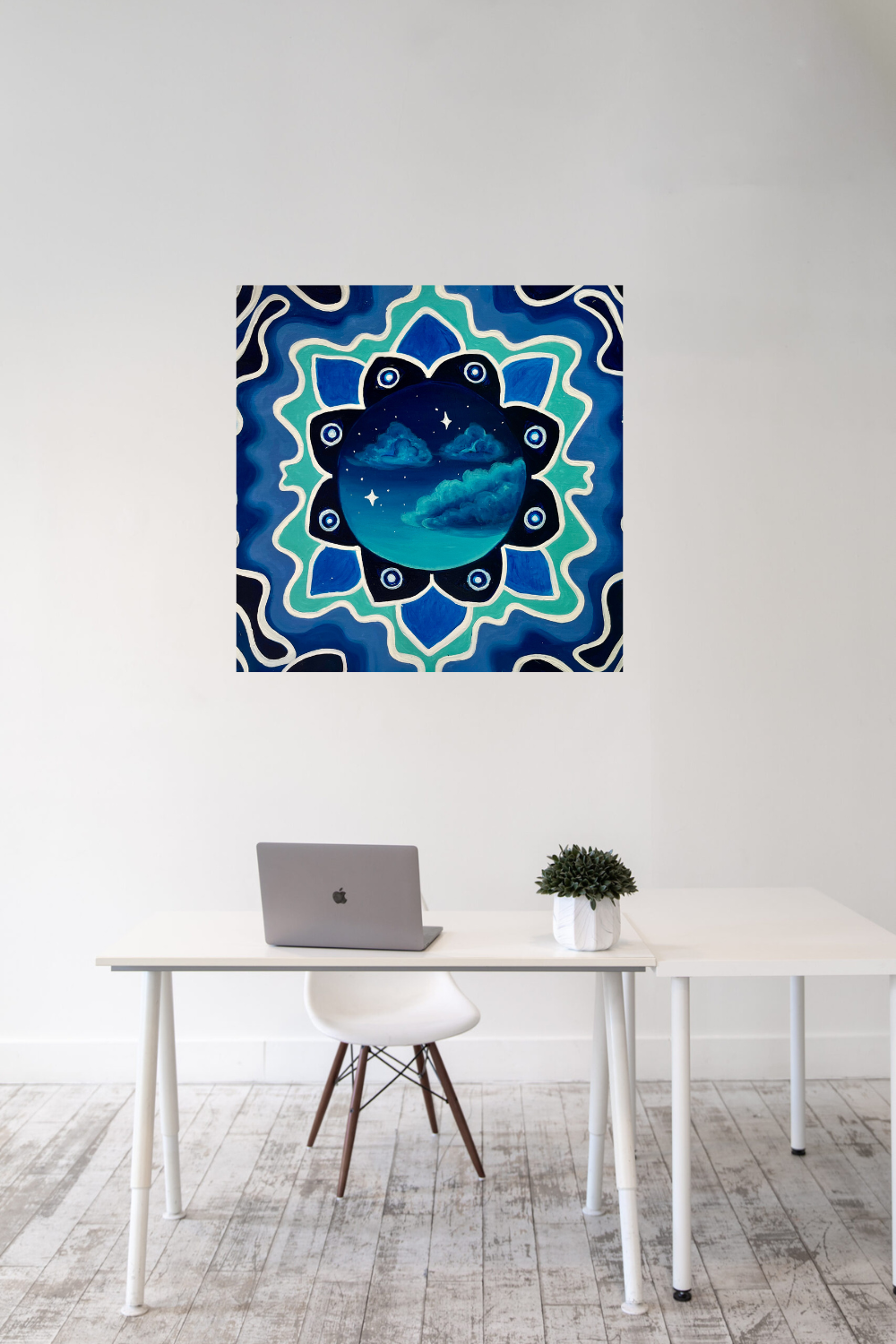 Peace - Mandala cloudscape art print