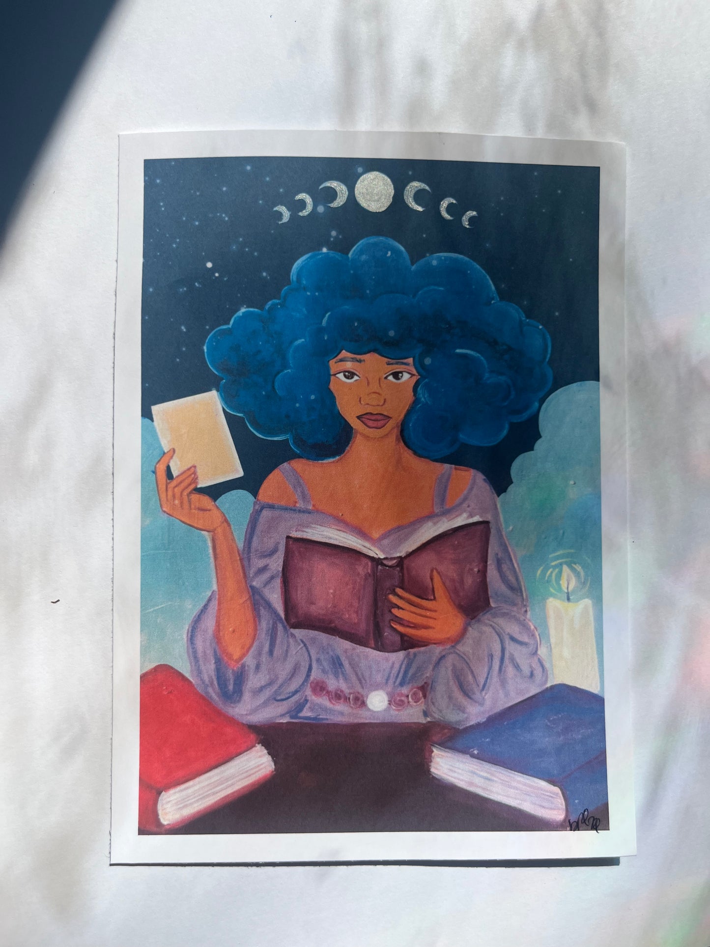 The Alchemist - Tarot Card Black Art Print