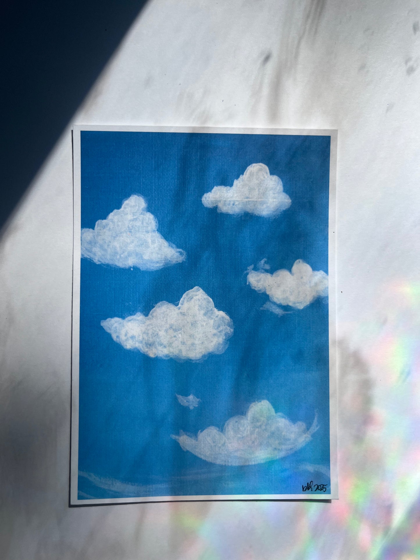 Blue Skies - cloud wall art print