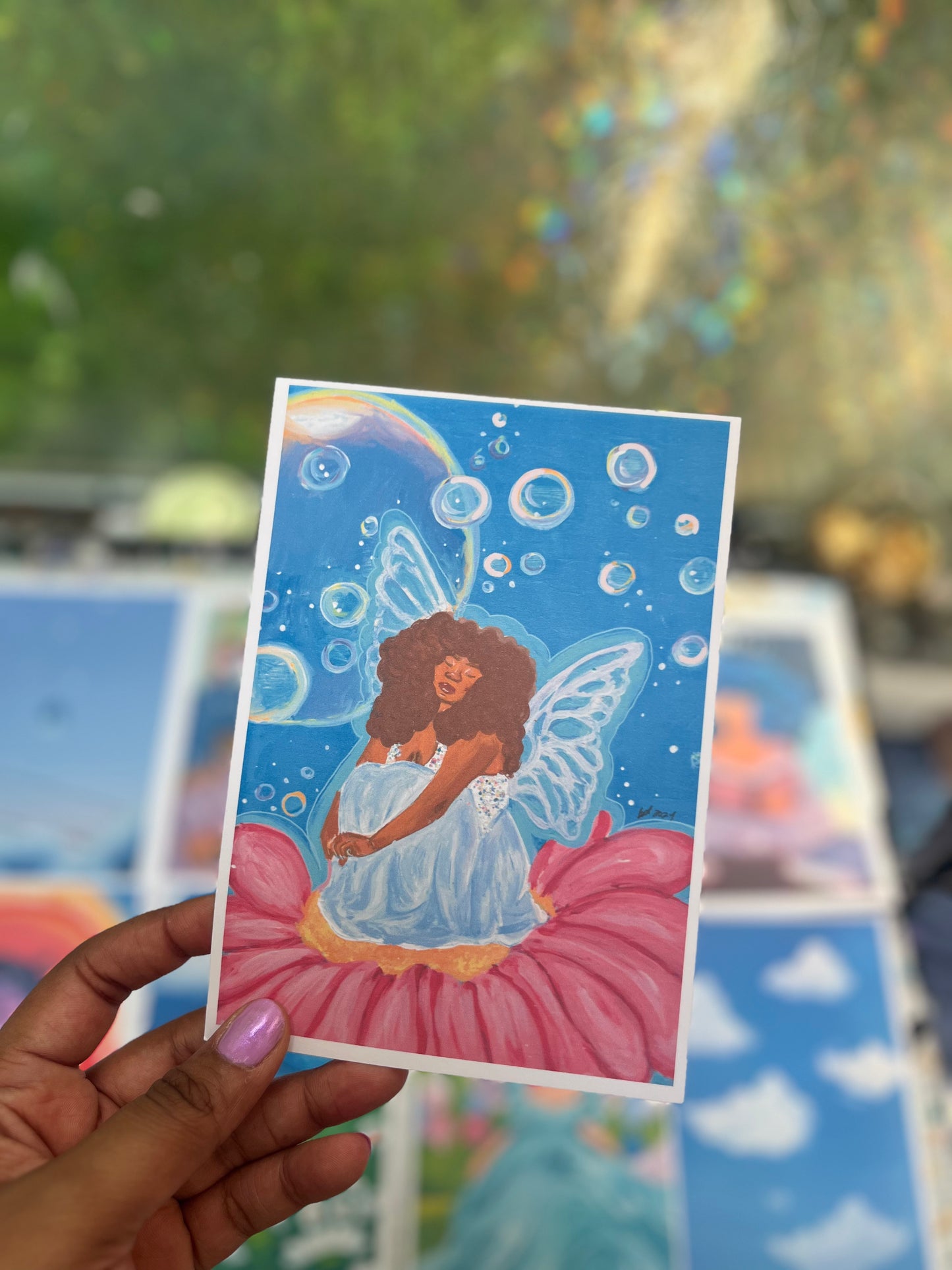 Fairy Dreams - Black Fae Wall Art