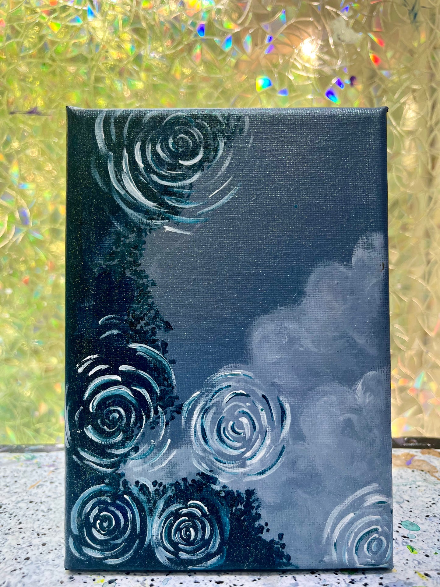 Puddle Reflection| Mini canvas painting