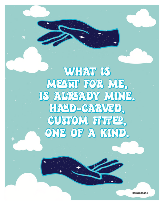 What's meant for me | affirmation wall art